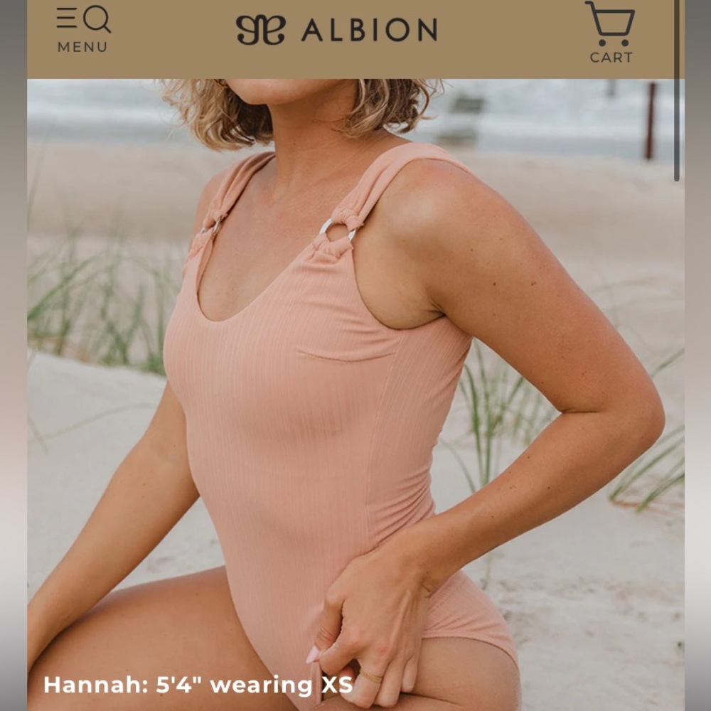 ALBION THE MONICA ONE-PIECE SWIMSUIT, BLUSH